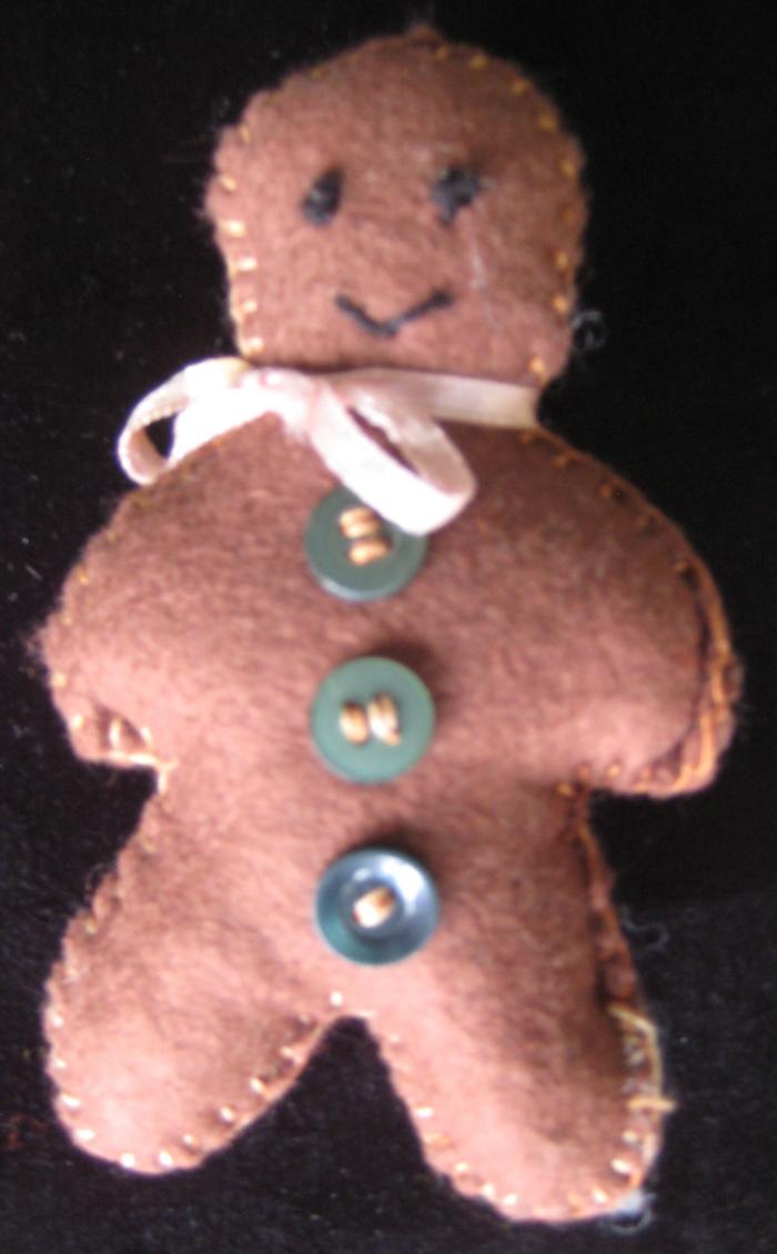 Toy. Doll. Gingerbread Man. Felt.