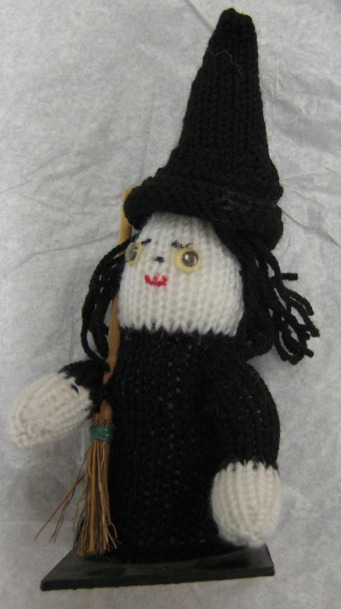 Toy. Doll. Witch. Knitted.