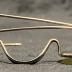 Household, Sunglasses, Wire Framed, Yellow Tint, Case, Leather, Metal, Brown