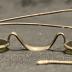 Household, Sunglasses, Wire Framed, Yellow Tint, Case, Leather, Metal, Brown