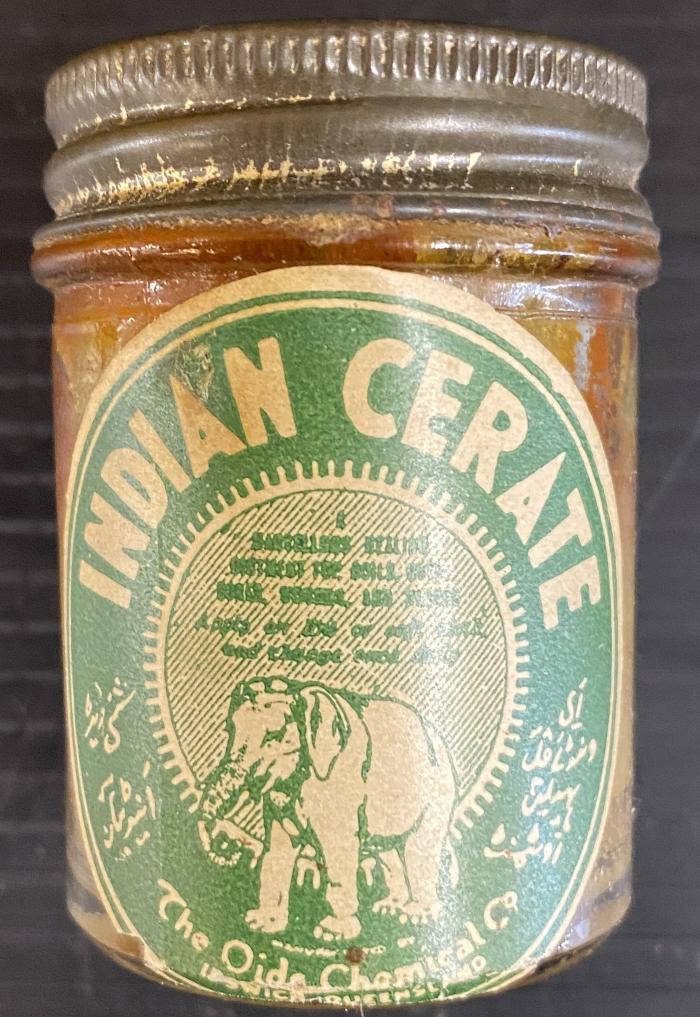 Military, First Aid Contents, Jar, Indian Cerate, Glass