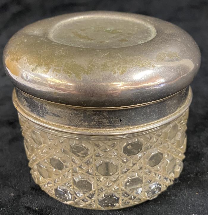 Household, Container, Glass, Powder, Cylindrical, Metal Lid